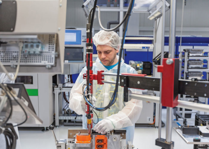 Production of solar inverters at a Siemens facility. Credit: Siemens