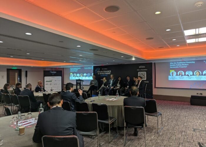 A panel at Solar Finance and Investment Europe 2026.