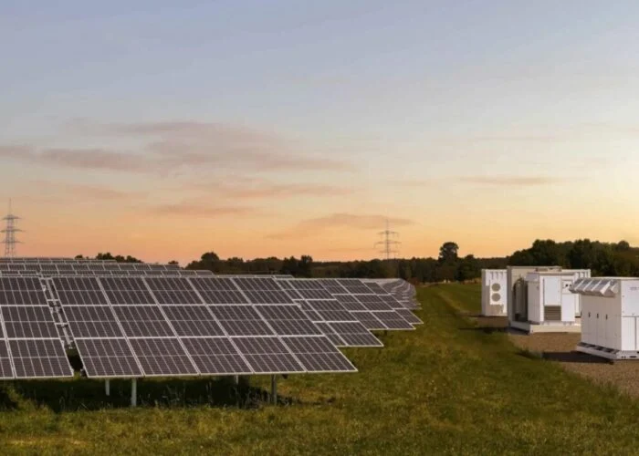 A solar-plus-storage project.