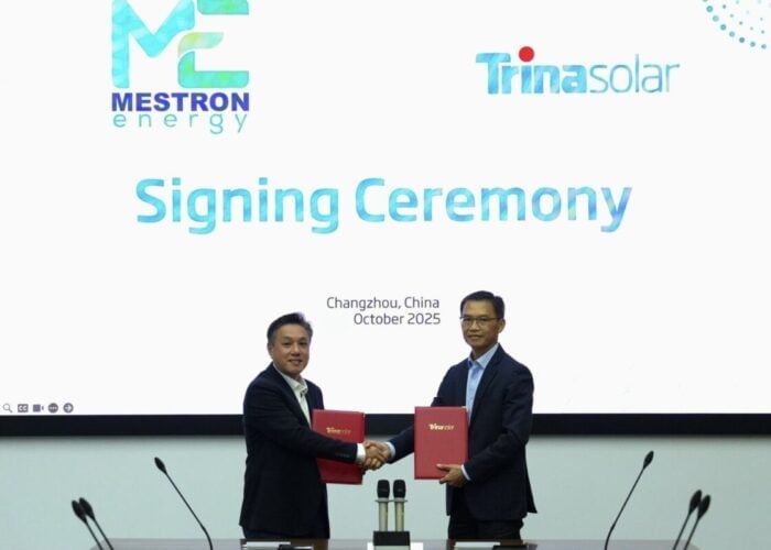The Trinasolar and Mestron Energy signing ceremony.