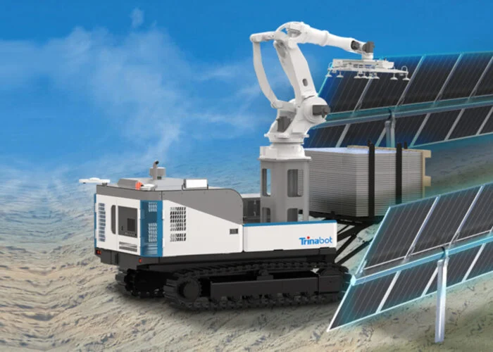Trina Solar automated module installation.