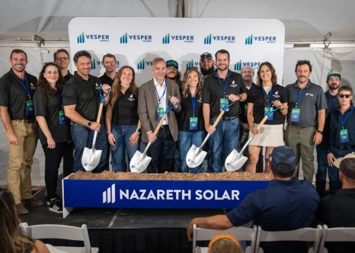 Vesper Energy starting construction at the Nazareth solar project in Texas.